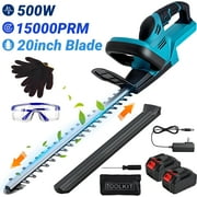 Hedge Trimmer,GOCHIFIX Cordless Hedge Trimmer with 20 inch Dual-Action Blade and 2PCS 21V Batteries,15000RPM Lightweight Hedge Cutter Grass Shrub Trimmer